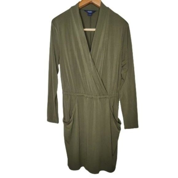 Sabie Midi Dress with Criss Cross Front – Size Large, Trendy Party Look - Picture 1 of 7